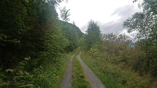 The gravel road up from Fimreitevegen
