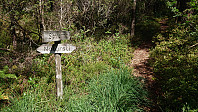 Sign south of the summit