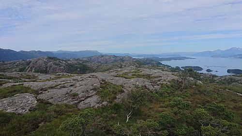Towards Skorpo and Kongshaug from Høgafjellet