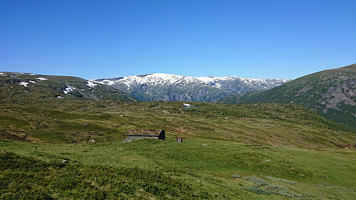 Looking back at the western cabin at Fivla