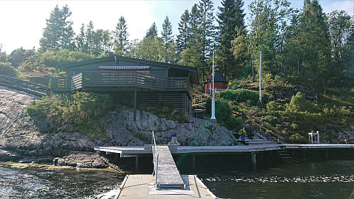The very nice cabin the dock belongs to
