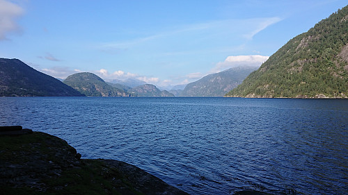 Romarheimsfjorden from the dock at Liabakken