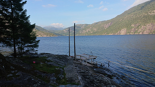 The private dock at Pynten