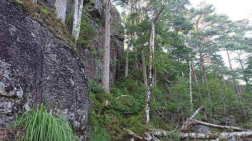 Key section of the ascent route