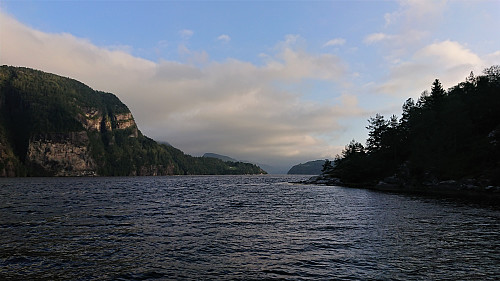 View south from the private dock at Langeneset