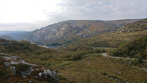 Gråfjellet from the final part of the descent with Kvitingsvatnet to the left