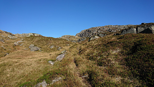 Weak trail/animal track towards Budalshovden
