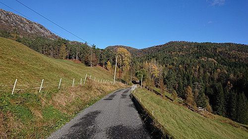 Looking back at the road forking east of Elge. (Same location as the third picture...)