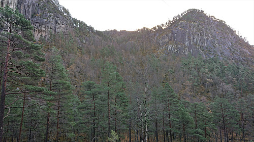 Looking back at the descent from Tjørnabotnen
