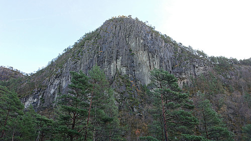 Looking back up at Middagsnipa from Kvamsdalen