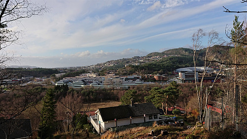 Åsane Storsenter from the small hill west of Storåsen
