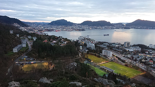 Towards the city center from Rognåsen