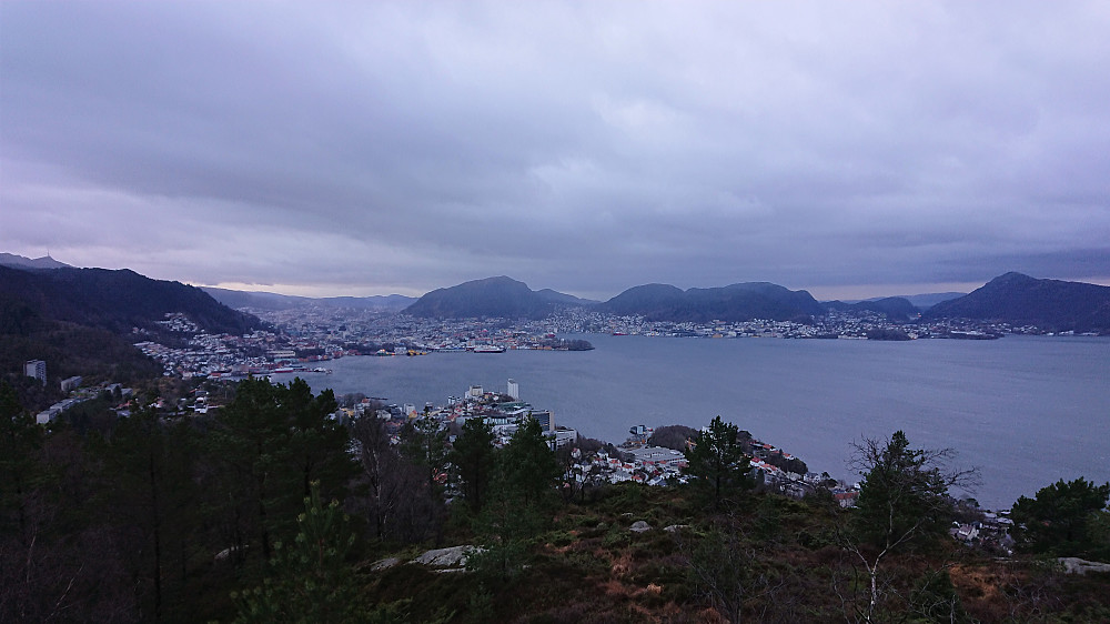 Towards the Bergen city center from Ørneberget