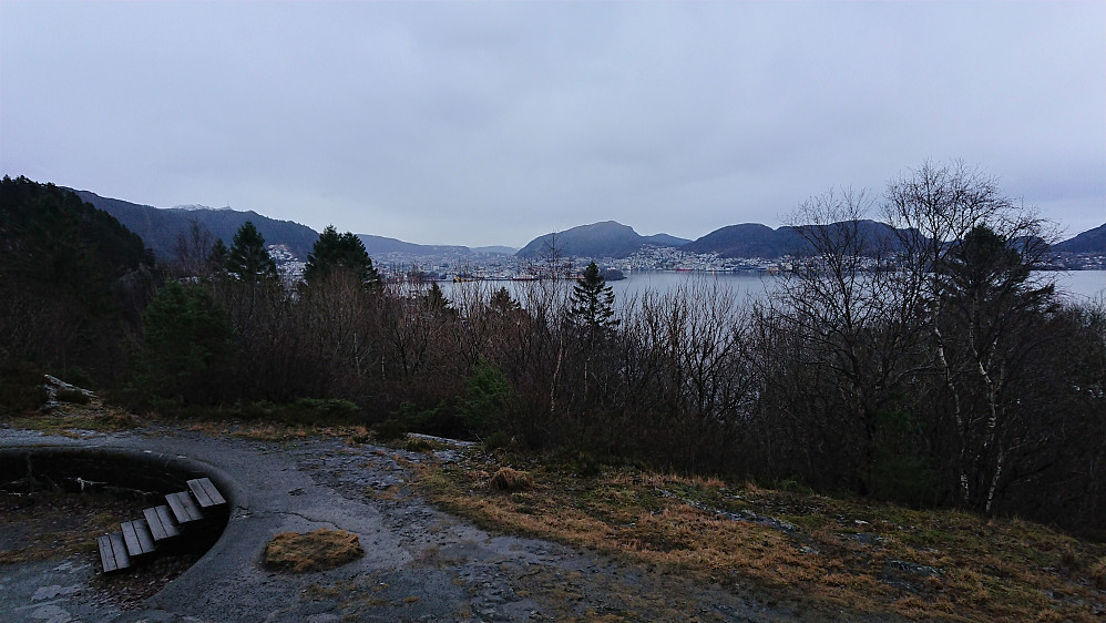 Towards the Bergen city center from Hellen festning