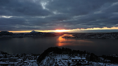 Sunset from west of the summit of Ørneberget