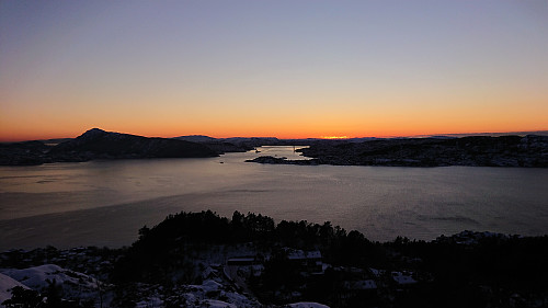 Sunset from west of the summit of Ørneberget