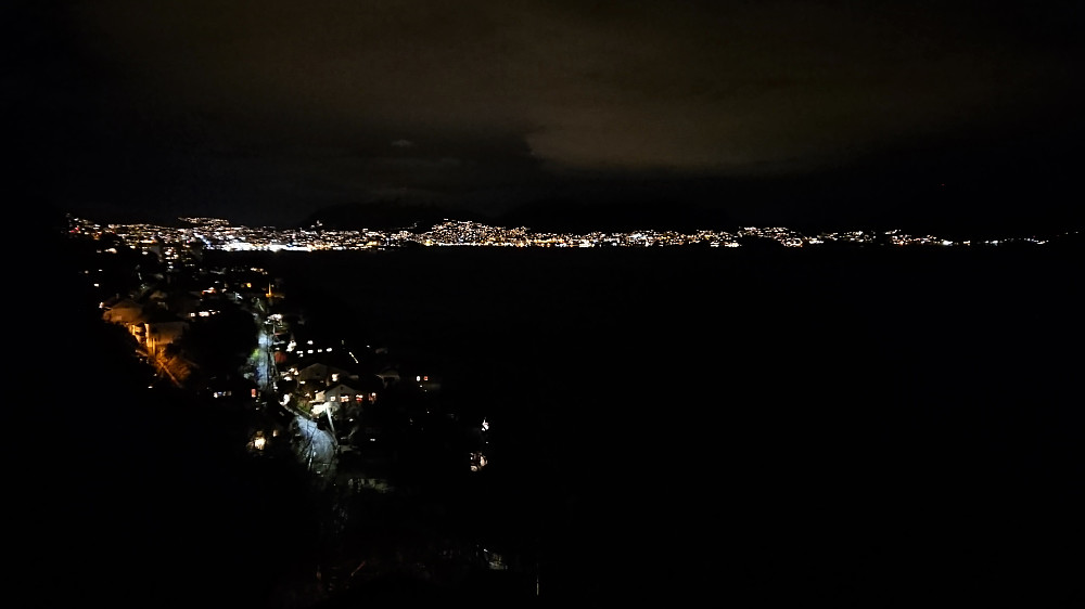 View towards the Bergen city center from Dronning Mauds Utsikt in Helleveien