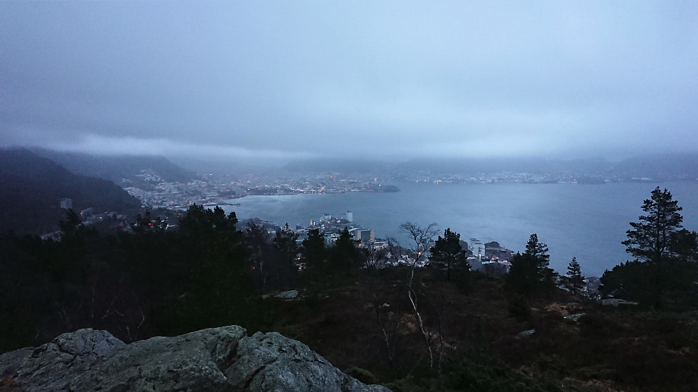 Towards the Bergen city center from Ørneberget