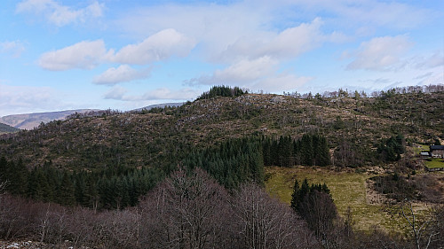 Looking back at Stikka from the ascent to Norhytten
