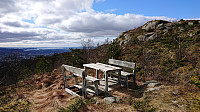 Old bench east of Orrehaugane
