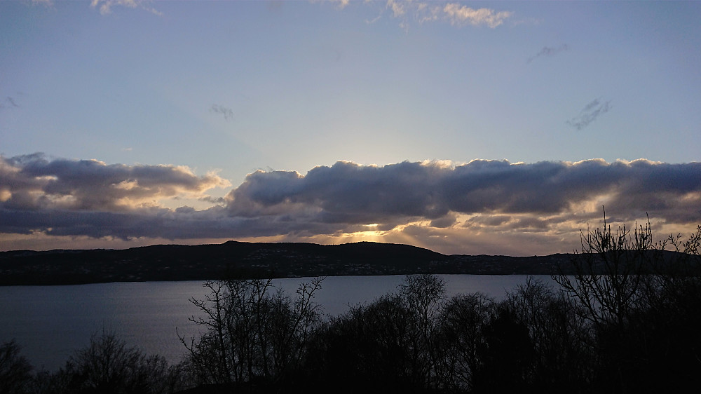 Sunset above Askøy from Hellen festning