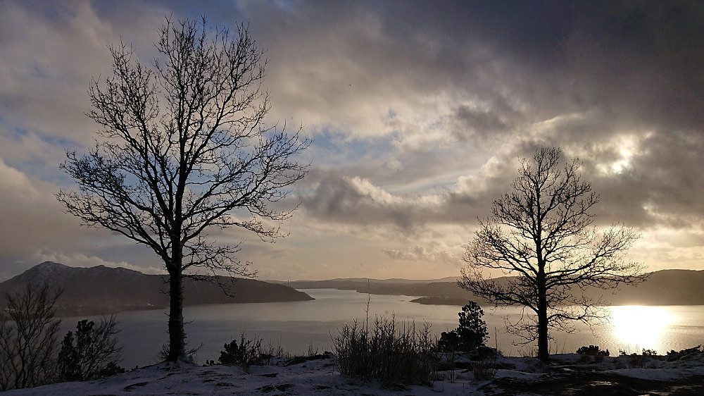 The setting sun from Sandviksbatteriet