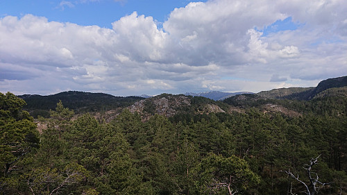 Northeast from the summit with Gullfjellet in the far background