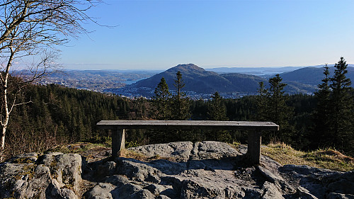 Blåsesvingen southwest of Brushytten with Løvstakken in the background