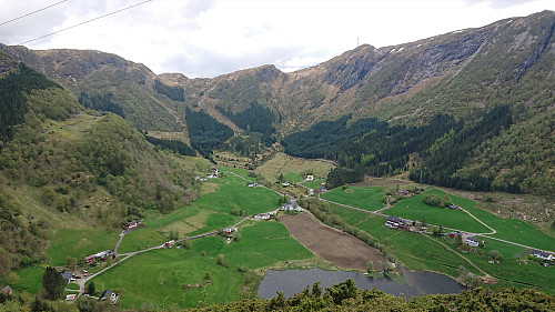 Jordal from the south of the summit of Lauvåsent