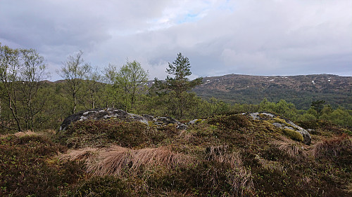 The highest point at Svelihovden. Vikinghytten and Arnahytten in the background.