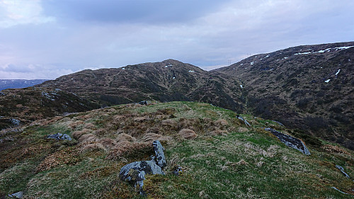 Towards Norhytten from Såbotshaugen with Såta (and Borga) in the background