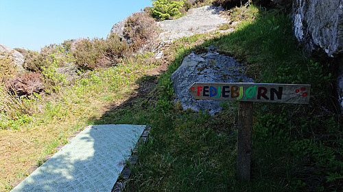 Marked trail towards Fedjebjørnen