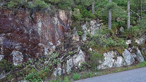 Unmarked trailhead for Hesjaholten