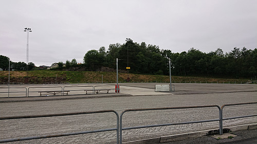 The outdoor ice-skating rink at Slåtthaug