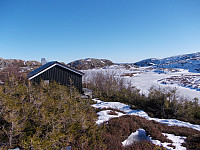 Otterøytrimkasse ved hytta på Fuglvatna.
