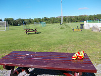 Fotballbanen og idrettsanlegget på Varøya