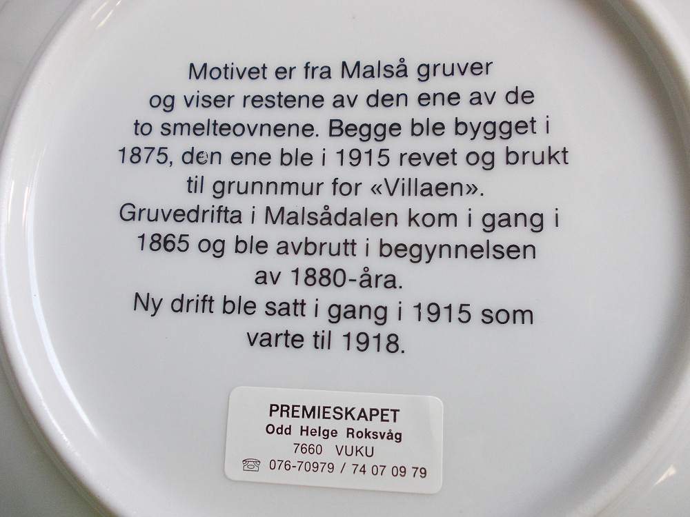 Info på baksiden av fatet