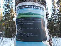 Info ved parkeringsplassen for Mokkvatnet