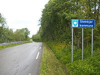 Parkering på kommunegrensa mellom Verdal og Steinkjer