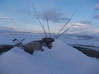 Toppen av Storvollvola. (Følt temperatur i flg. YR -18 grader)