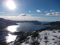 Utsikt mot Lonet og Eiterfjorden