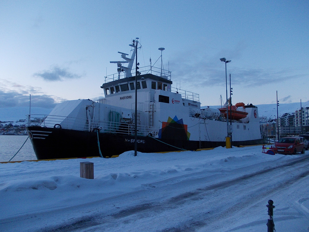 Båt i havna i Hammerfest