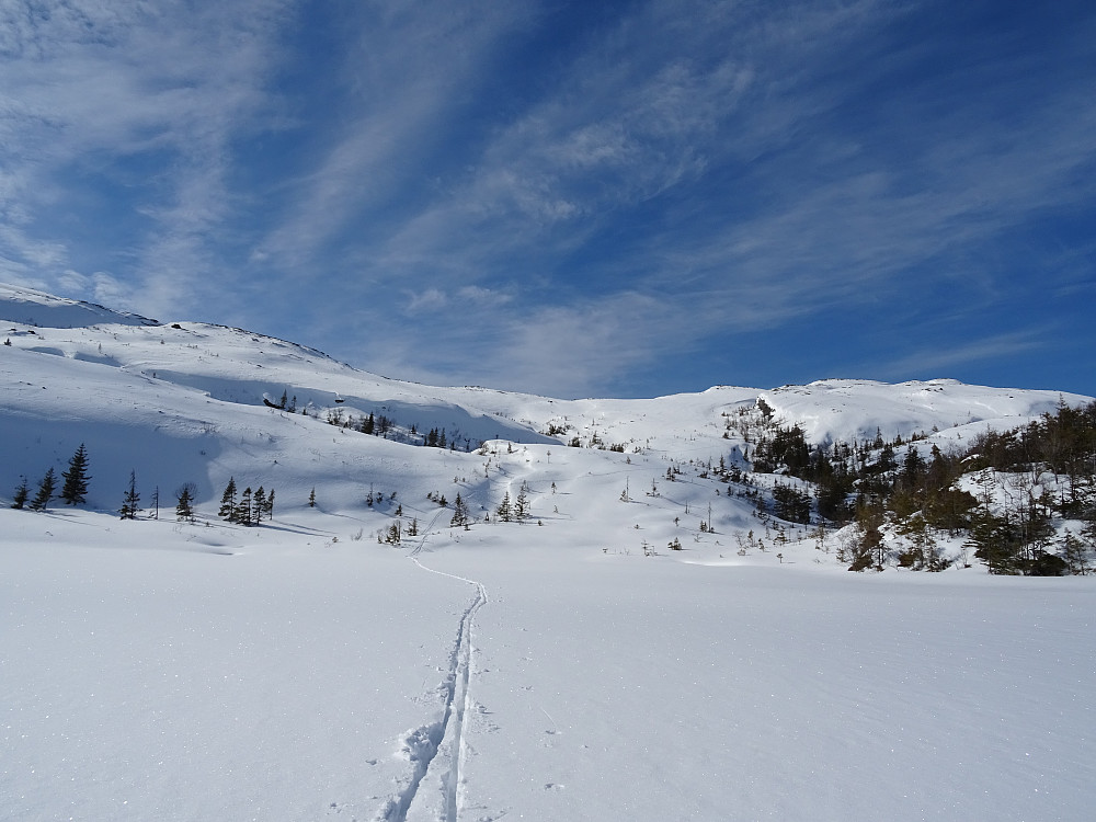 Flott rute fra Lissvatnet mot Gongfjellet