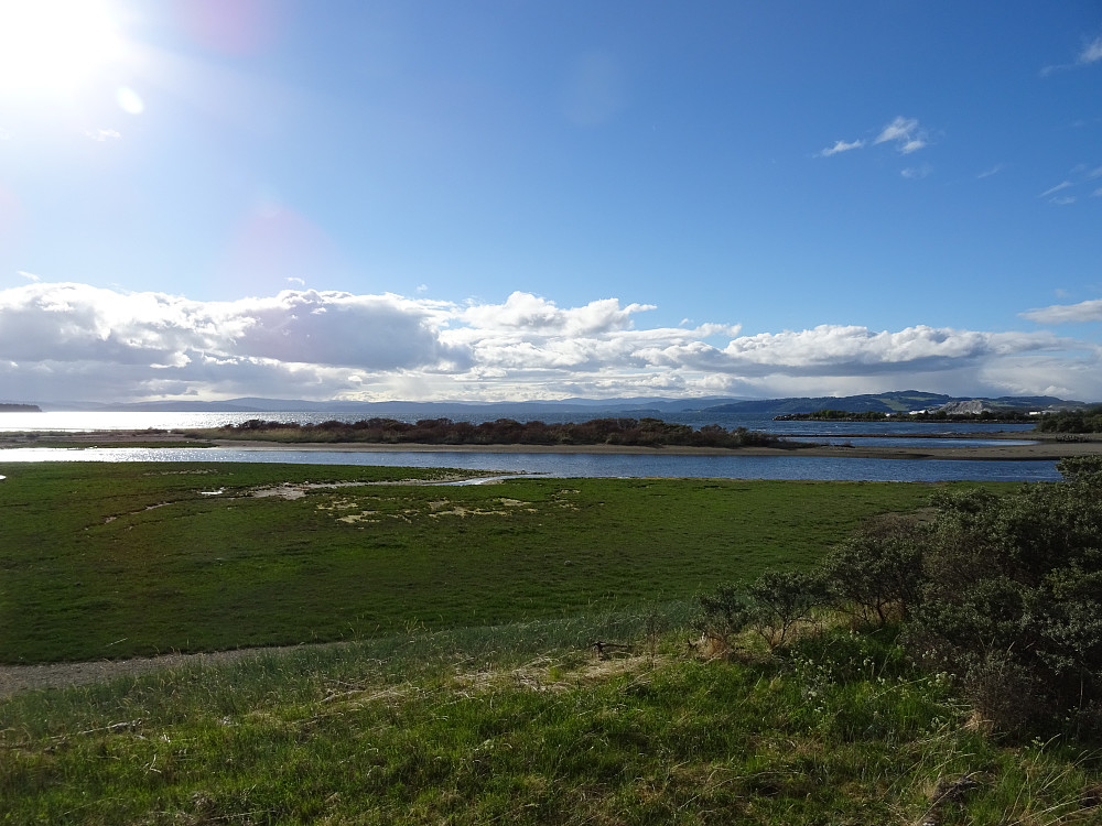 Utsikt fra Fugletårnet i Rinnleiret naturreservat. 