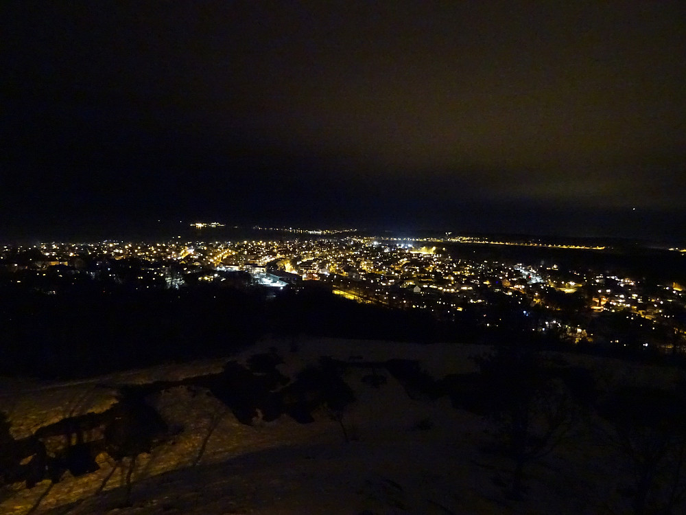 Horten by night. View from Røreåsen
