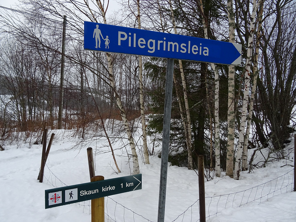 Fulgte pilegrimsleden det siste stykket mot Skaun Kirke