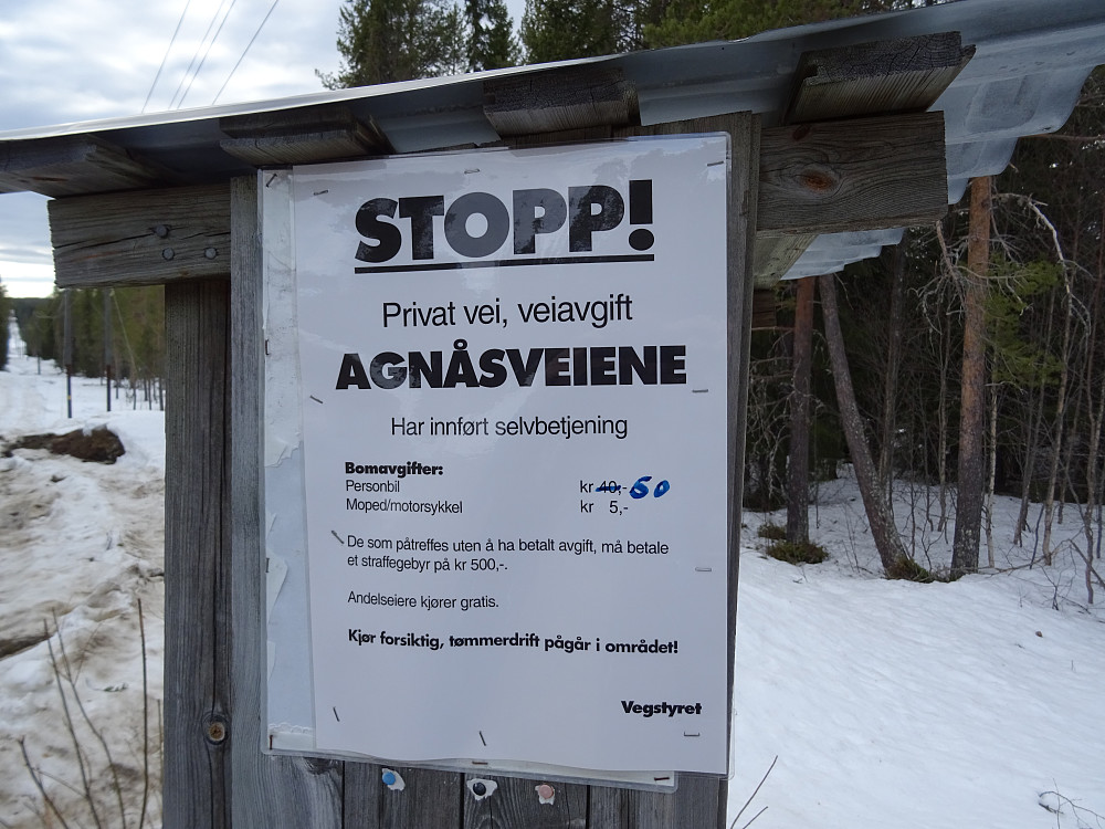 Denne veien var ikke brøytet på vinteren.