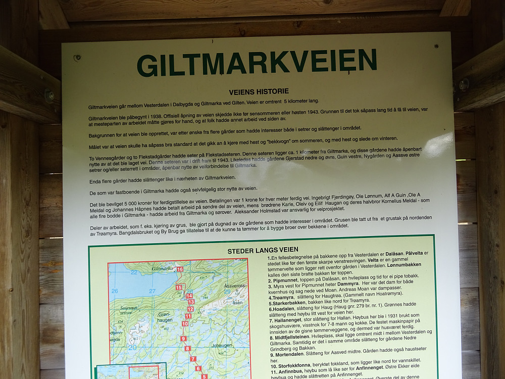 Info om Giltmarkveien