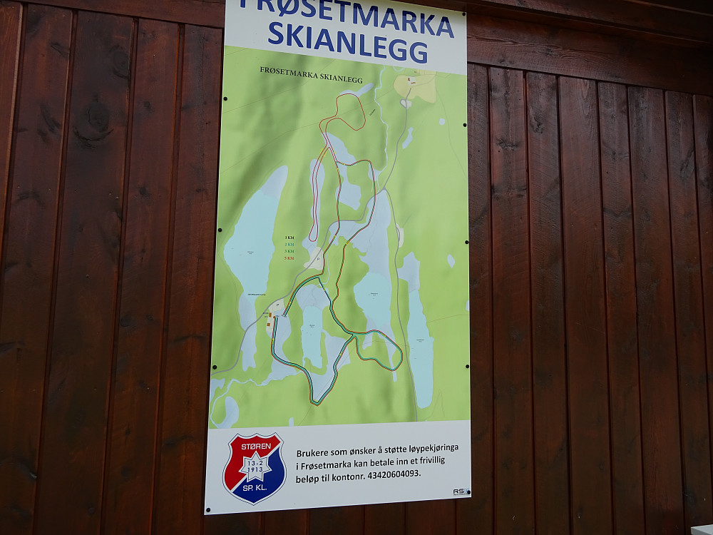 Løypenettet på Frøsetmarka skianlegg
