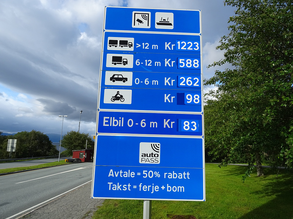 Flakk ferjeleie. Prisinfo